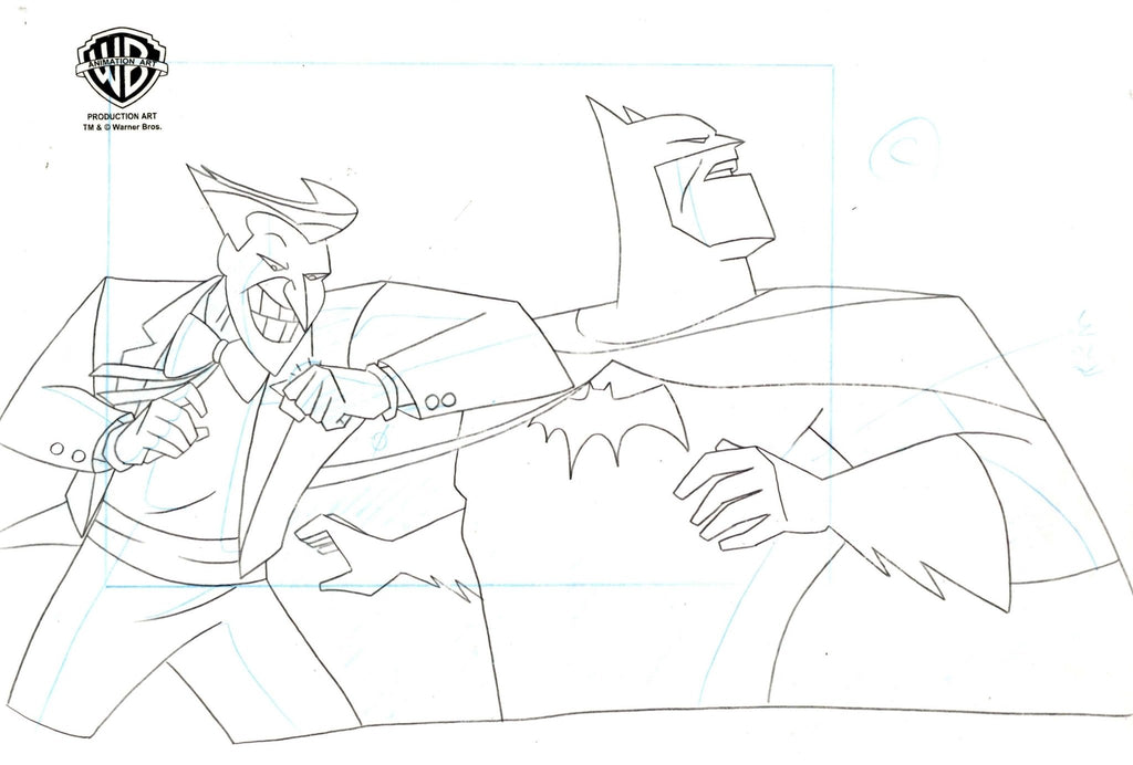 The New Batman Adventures Original Production Drawing: Batman and Joker - Choice Fine Art