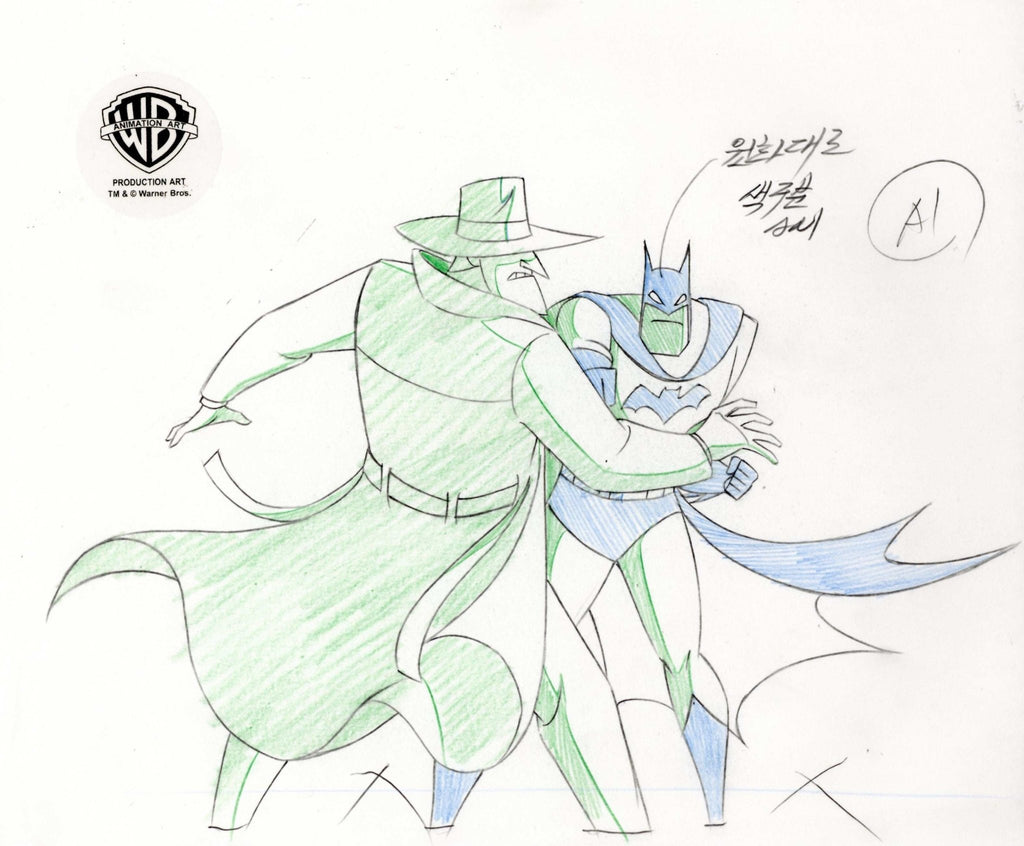 The New Batman Adventures Original Production Drawing: Batman and Joker - Choice Fine Art