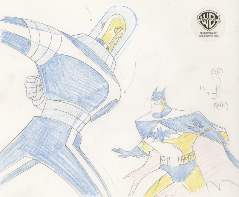 The New Batman Adventures Original Production Drawing: Batman and Mr. Freeze - Choice Fine Art