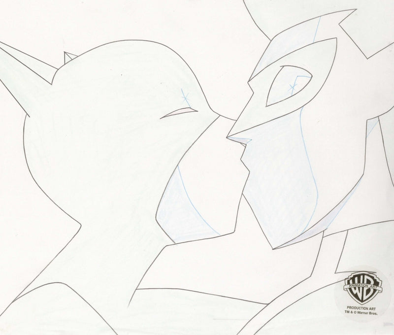 The New Batman Adventures Original Production Drawing: Catwoman and Nightwing - Choice Fine Art