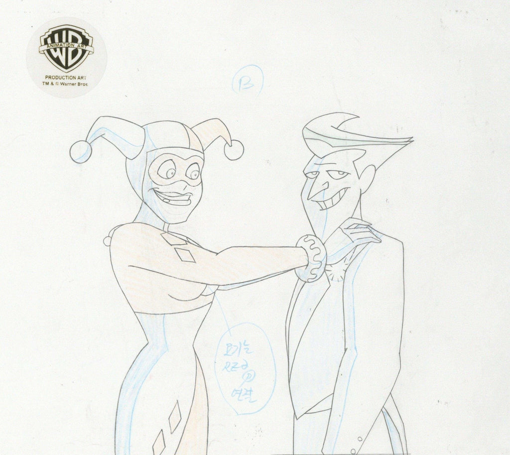 The New Batman Adventures Original Production Drawing: Harley Quinn and Joker - Choice Fine Art