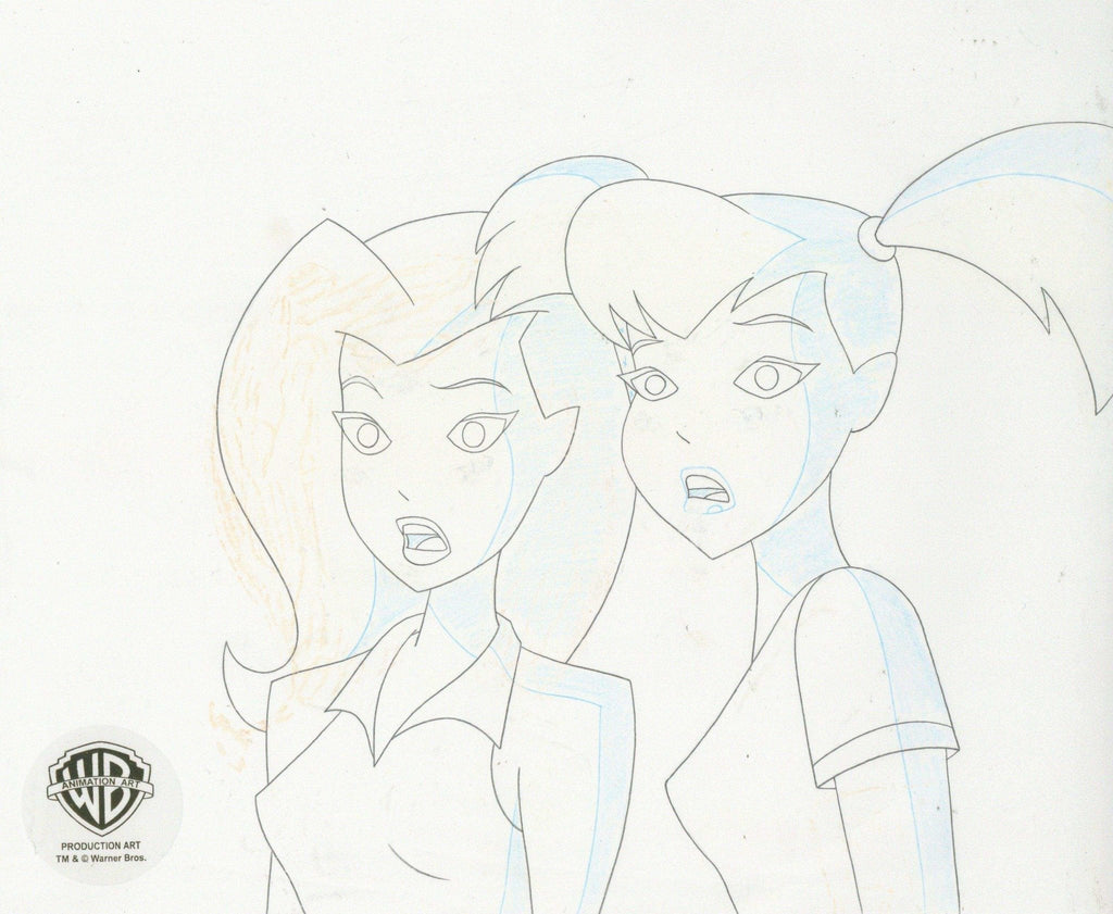 The New Batman Adventures Original Production Drawing: Harley Quinn and Poison Ivy - Choice Fine Art