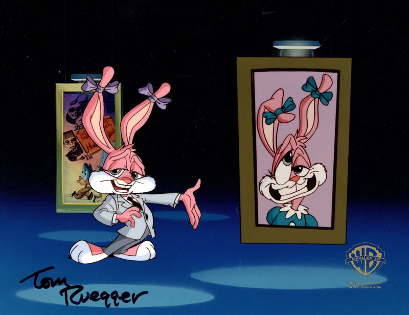 Tiny Toons Adventures Original Production Cel Signed by Tom Ruegger: Babs Bunny - Choice Fine Art