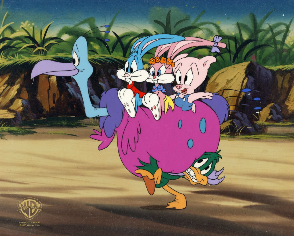 Tiny Toons Original Production Cel: Buster, Babs, Hamton J. Pig - Choice Fine Art