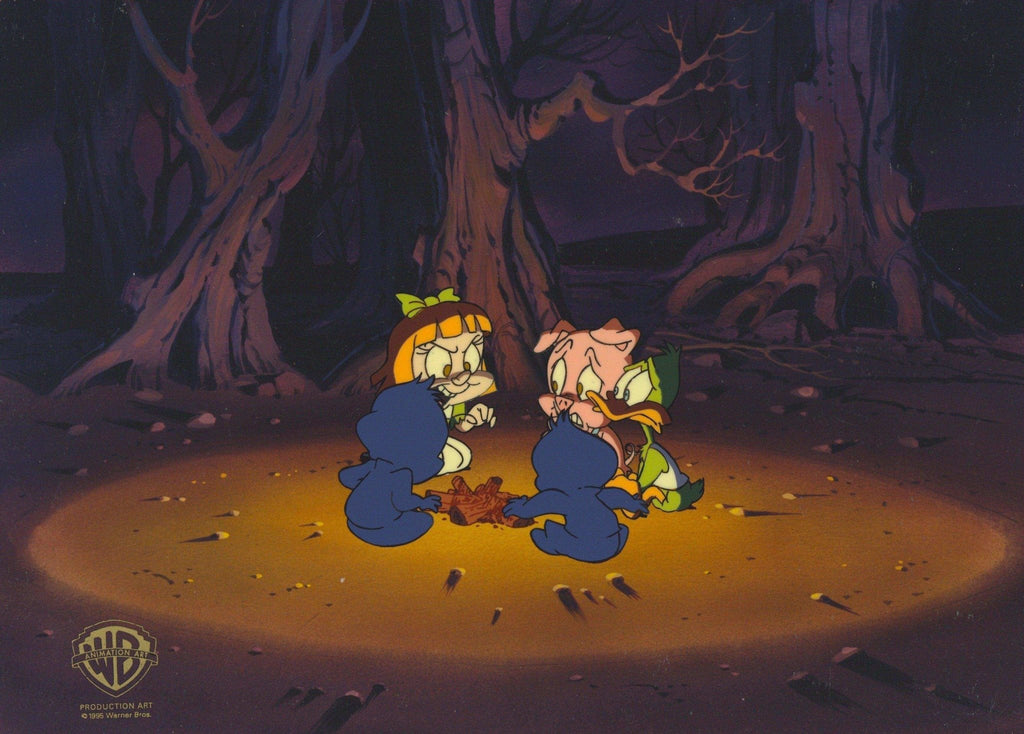 Tiny Toons Original Production Cel: Elmyra, Hamton J. Pig, and Plucky Duck - Choice Fine Art