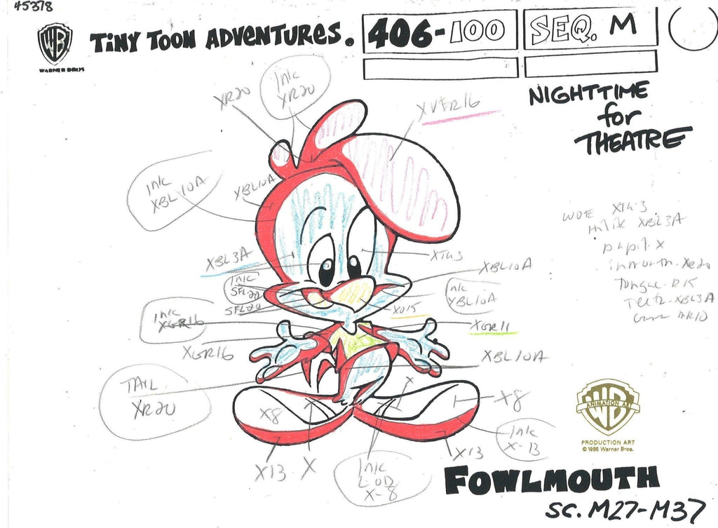 Tiny Toons Original Production Color Call Out: Fowlmouth - Choice Fine Art