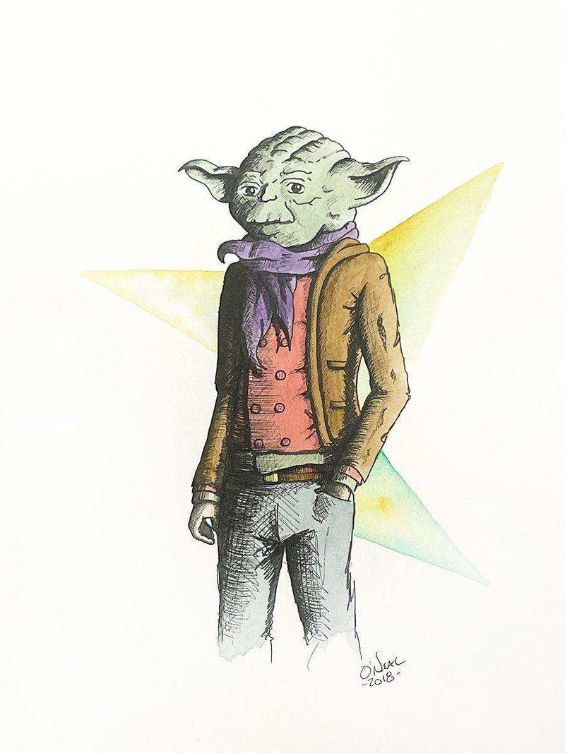 YODA ORIGINAL WATERCOLOR Original Watercolor Colin O'Neal 